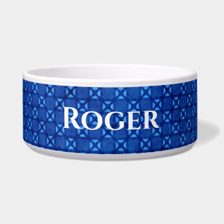 Indigo Blau Tie Dye Look Personalized Napf