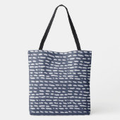 Indigo-Blau-und Grau-Schlag - Taschen-Tasche Tasche (Rückseite)