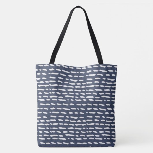 Indigo-Blau-und Grau-Schlag - Taschen-Tasche Tasche (Rückseite)