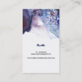Indigo-Blau und lila Watercolors-modernes Visitenkarte (Rückseite)