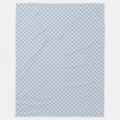 Indigo Blau und Weiß Preppy Karo Fleece Blanket (Vorderseite)