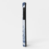 Indigo Blau Vintage Blumenmuster Case-Mate iPhone Hülle (Hinten/Links)