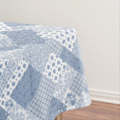 Indigo Blau, weiße Imitat Patchwork Tablecloth Tischdecke (Beispiel)