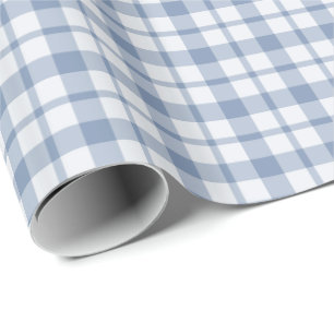 Indigo Blau-weiße vornehme Karo-Geschenkpapier Geschenkpapier