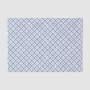 Indigo-Blau, weißes Preppy Karo-Seidenpapier Seidenpapier