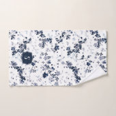 Indigo-Blauclematis-Blumenentwurf personalisiert Badhandtuch Set (Handtuch)
