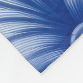Indigo blaue Blumen Fleecedecke (Ecke)