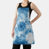 Indigo Blaues Shibori-Bindfärbemuster Schürze (InSitu)