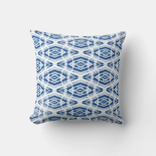 Indigo-Blaues Shibori-Tie-Dye-Muster Kissen