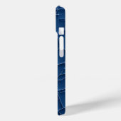 Indigo Blaues Stylisches Muster iPhone-Hülle Case-Mate iPhone Hülle (Rückseite / Links)