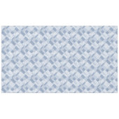 Indigo Blaues, weißes falsches Patchwork-Tischtuch Tischdecke (Vorderseite (Horizontal))