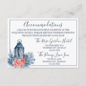 Indigo Bliss Floral Stems Lantern Unterkünfte Begleitkarte (Vorderseite)