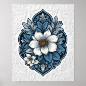 Indigo Blossom Print (Matte) Poster (Vorne)