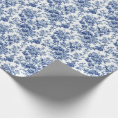 Indigo Blossom Toile Geschenkpapier (Ecke)