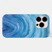 Indigo Blue Agate II Wasserfarbmuster Case-Mate iPhone Hülle (Rückseite (Horizontal))