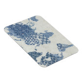 Indigo Blue Batik Karte der Welt Magnet (Rechte Seite)