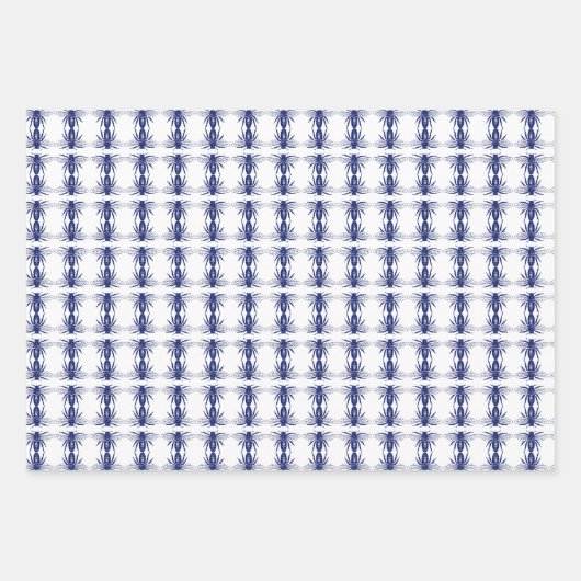 Indigo Blue Bee entwirft Geschenkpackung Set Geschenkpapier Set (Vorderseite 3)