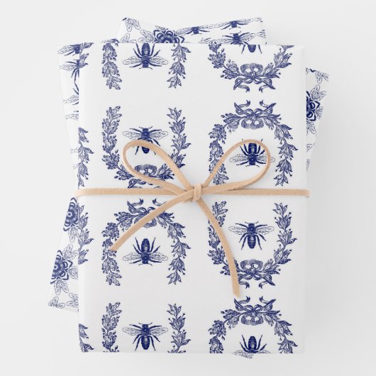 Indigo Blue Bee entwirft Geschenkpackung Set Geschenkpapier Set (Beispiel)