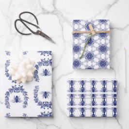 Indigo Blue Bee entwirft Geschenkpackung Set Geschenkpapier Set