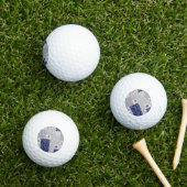 Indigo Blue Beige Floral Patchwork Golfball (Insitu Gras)