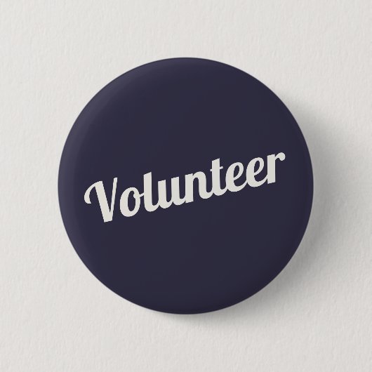 Indigo Blue Button-back Volunteer Buttons (Vorderseite)