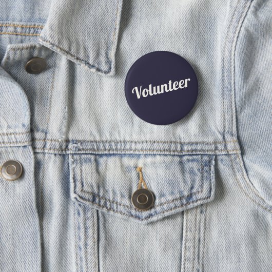 Indigo Blue Button-back Volunteer Buttons (Beispiel)