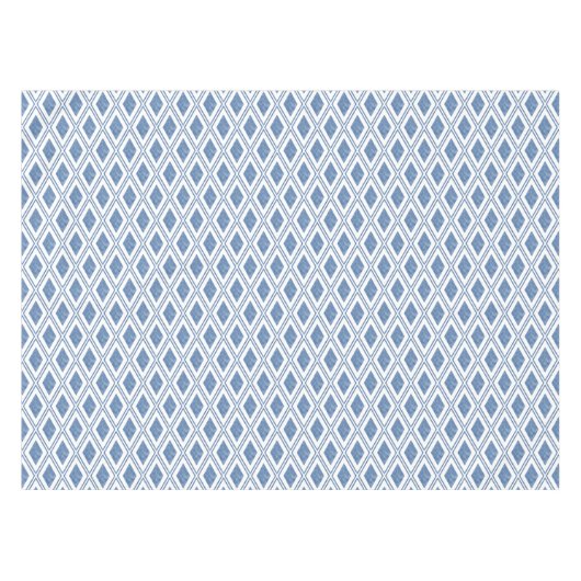Indigo Blue Diamond Muster Tischdecke (Vorderseite (Horizontal))