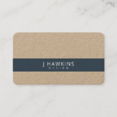 Indigo Blue: Erhöhte Kraft Papier Minimalistisch Visitenkarte (Vorderseite)