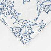 Indigo Blue Ethnic Floral Print Fleece Blanket (Ecke)