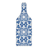 Indigo Blue Floral Azulejo Pattern Portugiesisch Schneidebrett (Vorderseite)