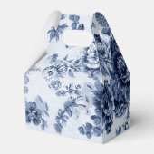Indigo Blue Floral Toile Nr. 3 Geschenkschachtel (Rückseite)