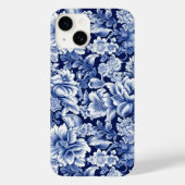Indigo Blue Flowers Case-Mate iPhone Hülle (Rückseite)