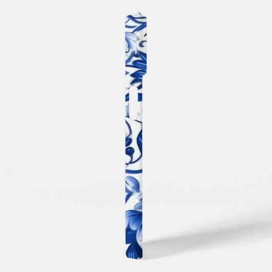 Indigo Blue Flowers Case-Mate iPhone Hülle (Rückseite / Rechts)