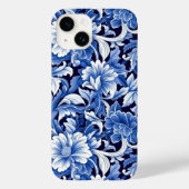 Indigo Blue Flowers Case-Mate iPhone Hülle (Rückseite)