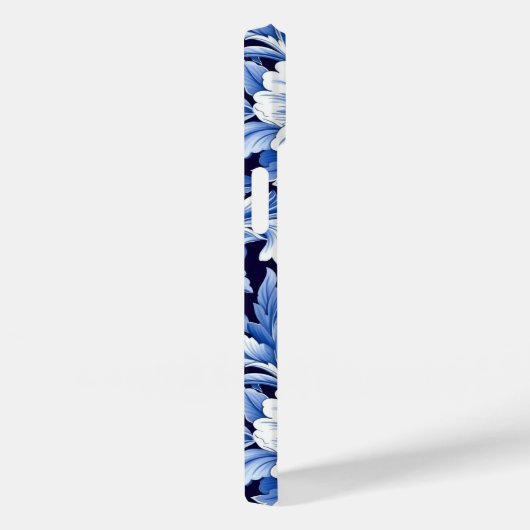 Indigo Blue Flowers Case-Mate iPhone Hülle (Rückseite / Rechts)