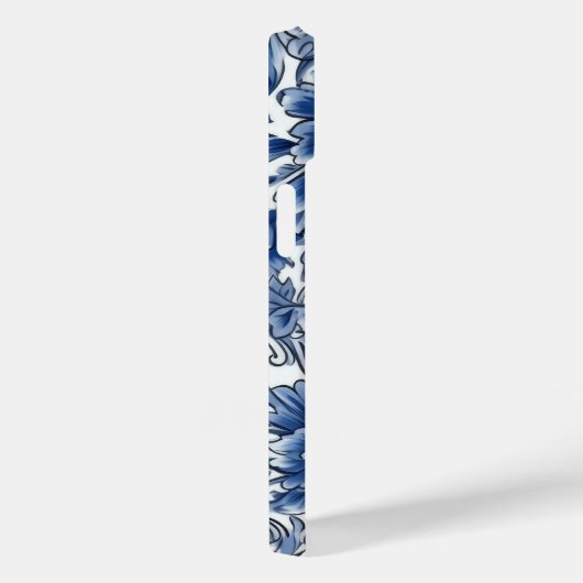 Indigo Blue Flowers Case-Mate iPhone Hülle (Rückseite / Rechts)