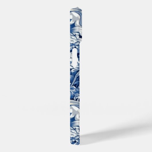 Indigo Blue Flowers Case-Mate iPhone Hülle (Rückseite / Rechts)