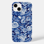 Indigo Blue Flowers Case-Mate iPhone Hülle (Rückseite)