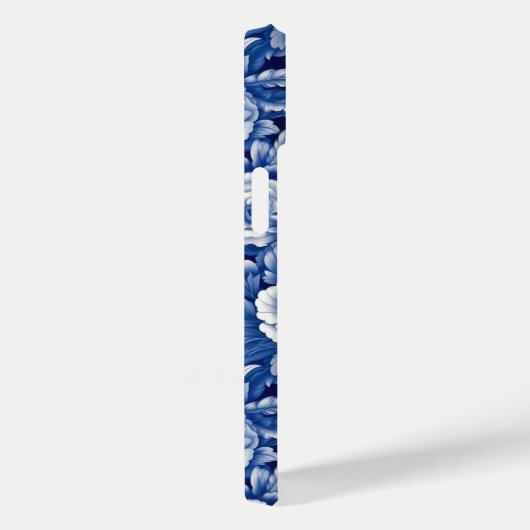 Indigo Blue Flowers Case-Mate iPhone Hülle (Rückseite / Rechts)