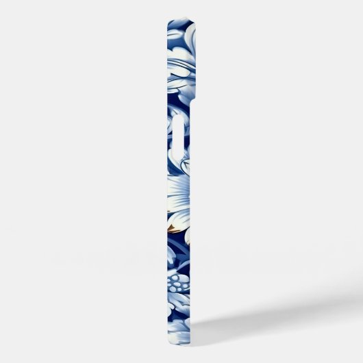 Indigo Blue Flowers Case-Mate iPhone Hülle (Rückseite / Rechts)