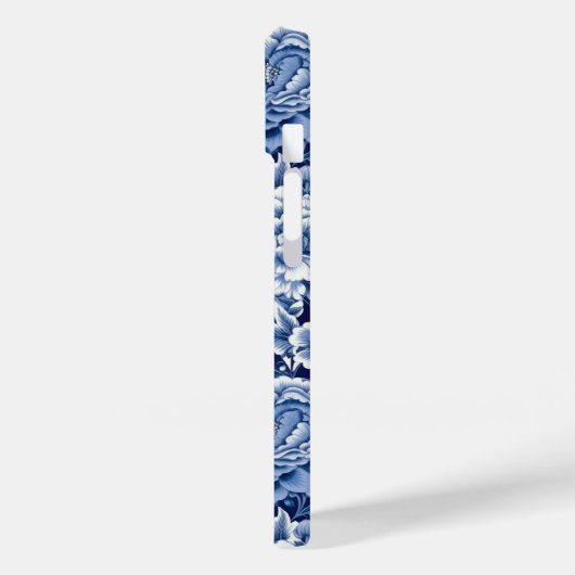 Indigo Blue Flowers Case-Mate iPhone Hülle (Rückseite / Links)