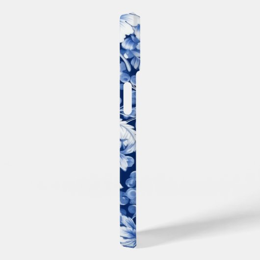 Indigo Blue Flowers Case-Mate iPhone Hülle (Rückseite / Rechts)