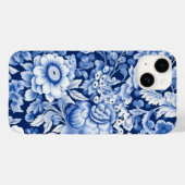 Indigo Blue Flowers Case-Mate iPhone Hülle (Rückseite (Horizontal))