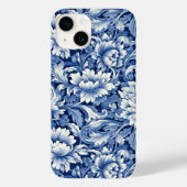 Indigo Blue Flowers Case-Mate iPhone Hülle (Rückseite)