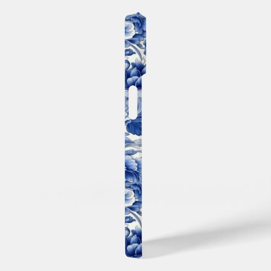 Indigo Blue Flowers Case-Mate iPhone Hülle (Rückseite / Rechts)