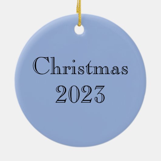 Indigo Blue Flowers Keramik Ornament (Hinten)