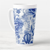 Indigo Blue Flowers Milchtasse (Linke Ecke)