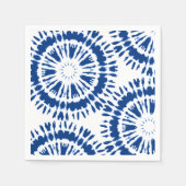 Indigo Blue Gefärbte Krawatte Paper Napkins Serviette (Vorderseite)