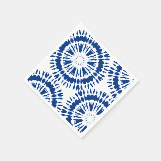 Indigo Blue Gefärbte Krawatte Paper Napkins Serviette (Ecke)