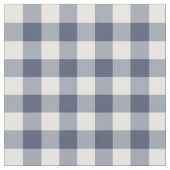 Indigo Blue Gingham Pattern Fabric Stoff (Nahaufnahme)